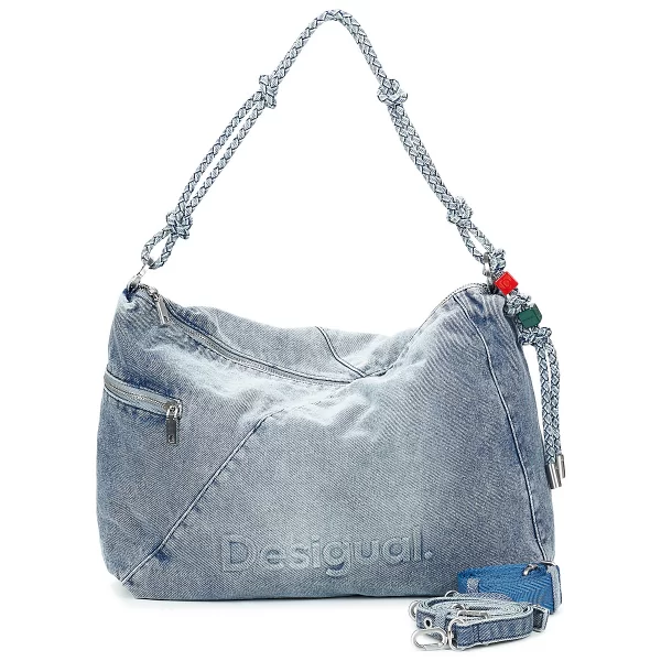 Τσάντες ώμου Desigual BAG HALF LOGO DENIM LEIRIA 2.0