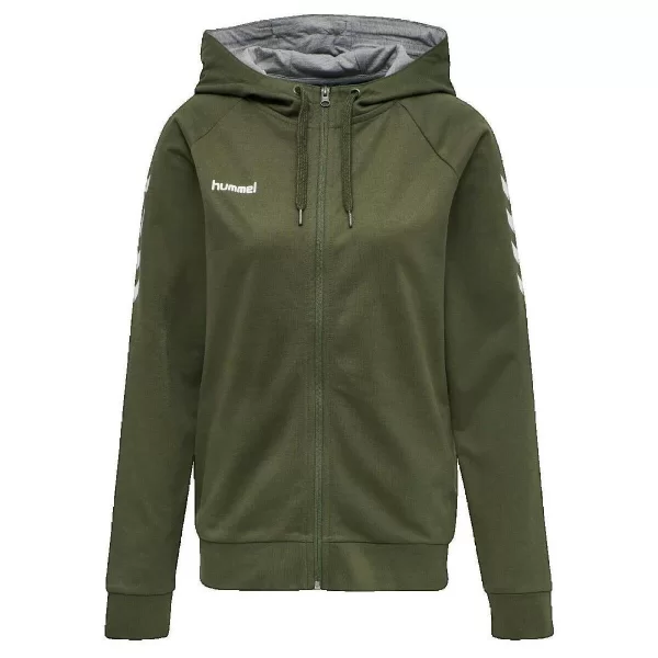 Φούτερ hummel Sweatshirt HMLGO COTTON ZIP HOODIE vert