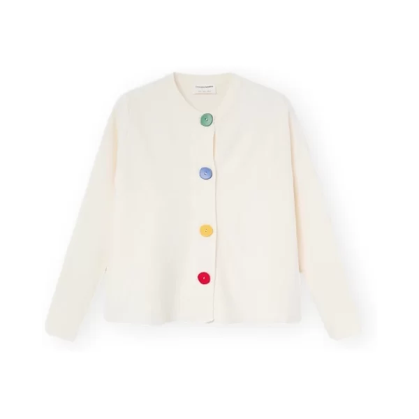 Παλτό Compania Fantastica COMPAÑIA FANTÁSTICA Cardigan 10236 - Ecru