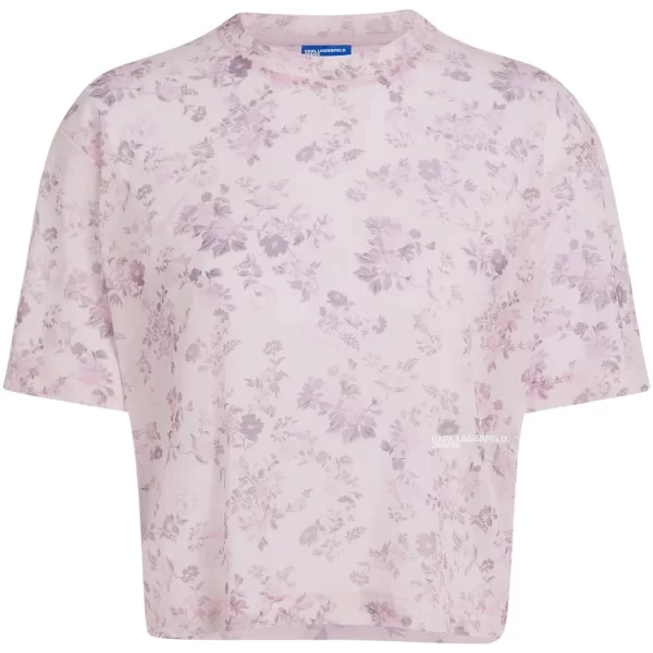 T-shirt με κοντά μανίκια Karl Lagerfeld KLJ Mesh Aop Tee B2W17089