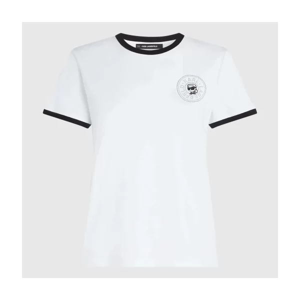 T-shirt με κοντά μανίκια Karl Lagerfeld B2w17026 Whtblk