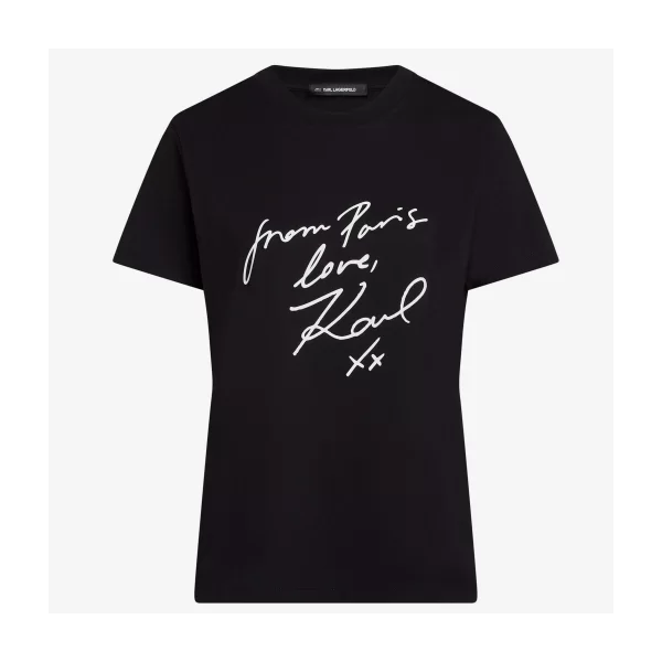 T-shirt με κοντά μανίκια Karl Lagerfeld B2w17104 Black