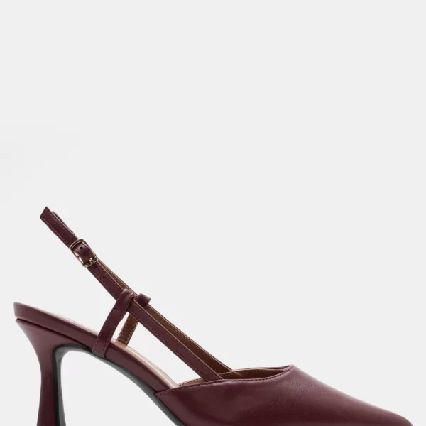 Γόβες Μυτερές Slingback - Μπορντό