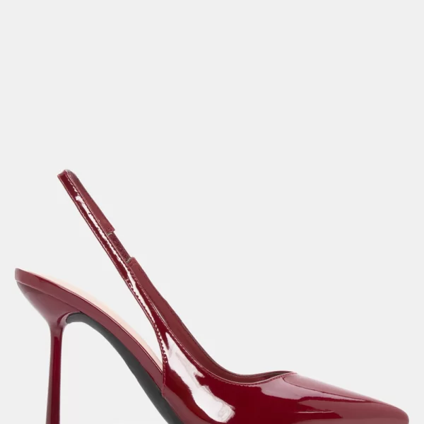 Γόβες Μυτερές με Λάστιχο - Μπορντό-Λουστρίνι