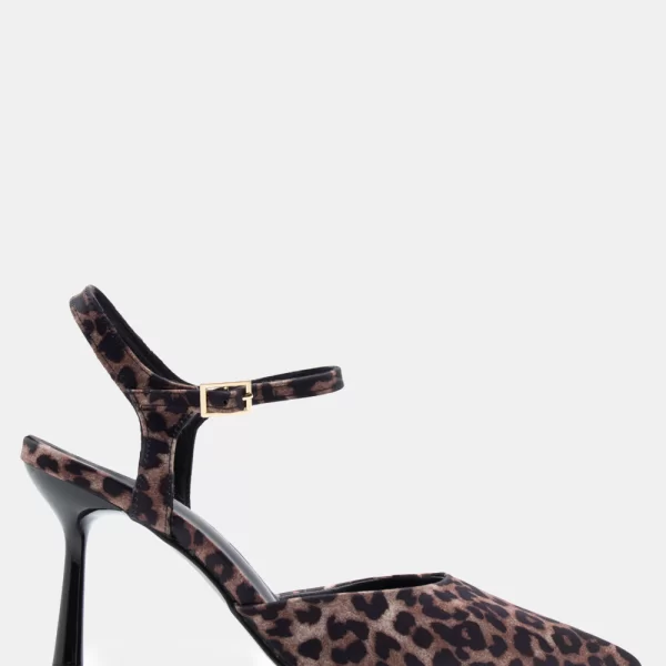 Γόβες Μυτερές με Μπαρέτα - Animal Print