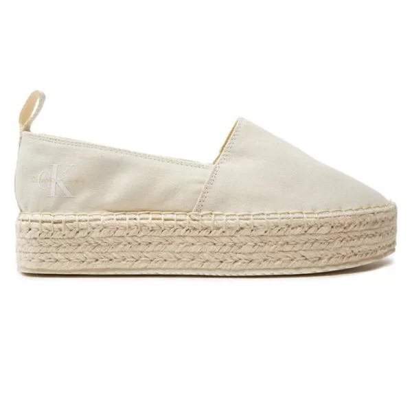 ΕΣΠΑΝΤΡΙΓΙΑ CALVIN KLEIN PLATFORM ML BTW CREAMY WHITE/BRIGHT WHITE CALVIN KLEIN
