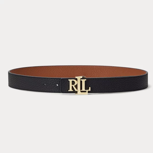 ΓΥΝΑΙΚΕΙΑ ΖΩΝΗ POLO RALPH LAUREN REVERSIBLE LEATHER LRL 30 BELT MEDIUM BLACK/TAN POLO RALPH LAUREN