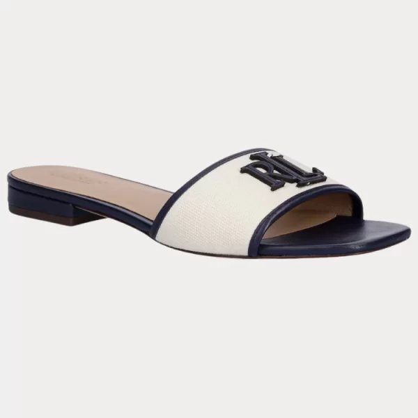 SANDALS RALPH LAUREN EVERLEY BEIGE POLO RALPH LAUREN