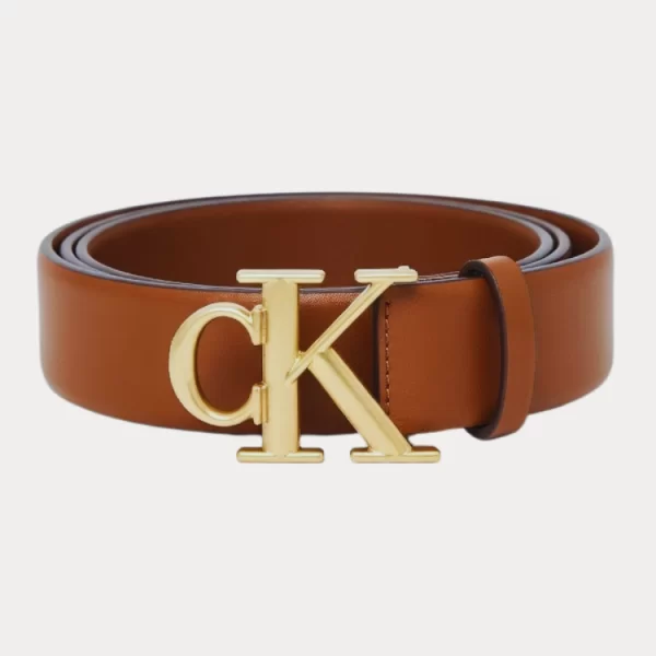 ΖΩΝΕΣ CALVIN KLEIN ROUND CK BUCKLE OIL / GOLD CALVIN KLEIN