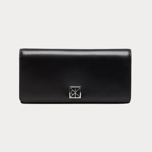 ΓΥΝΑΙΚΕΙΟ ΔΕΡΜΑΤΙΝΟ ΠΟΡΤΟΦΟΛΙ CALVIN KLEIN BLACK CALVIN KLEIN
