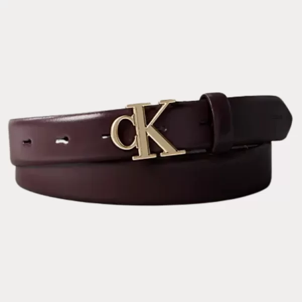 ΖΩΝΗ CALVIN KLEIN CK BUCKLE 30MM FIXED BELT FUDGE ANTIQUE GOLD CALVIN KLEIN