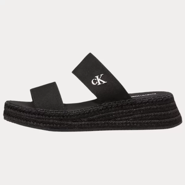 ΠΑΝΤΟΦΛΑ CALVIN KLEIN SPORTY ROPE WEBBING BLACK CALVIN KLEIN