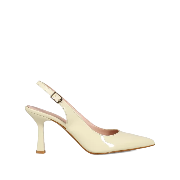 Κίτρινη λουστρίνι εξώφτερνη γόβα