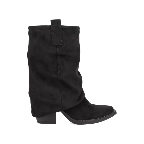 Μαύρο μποτάκι με γκέτα