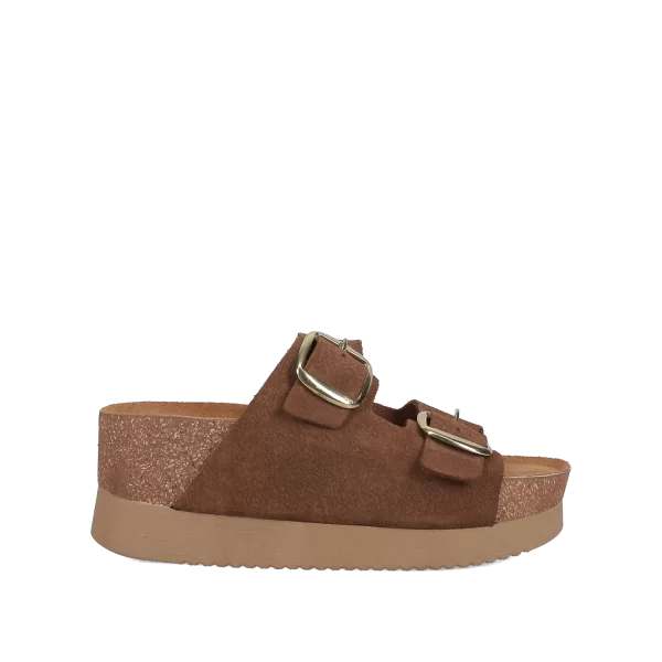 Καφέ footbed σανδάλι