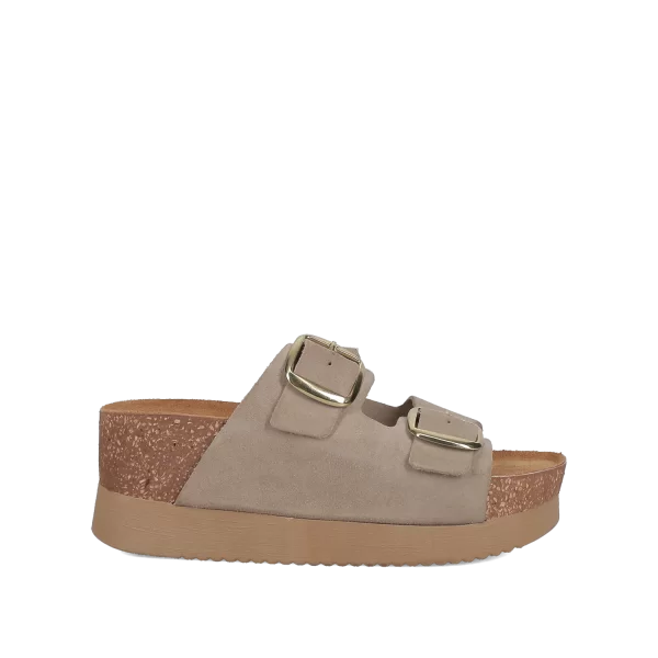 Μπεζ footbed σανδάλι