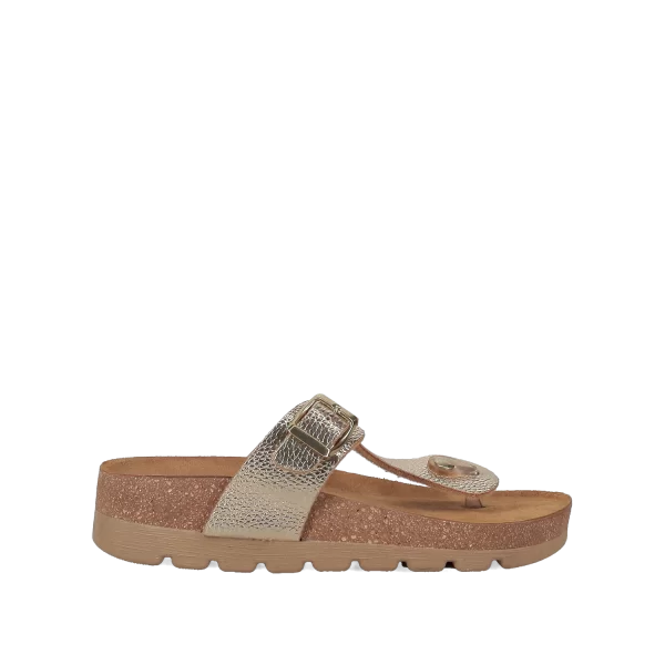 Χρυσό footbed σανδάλι