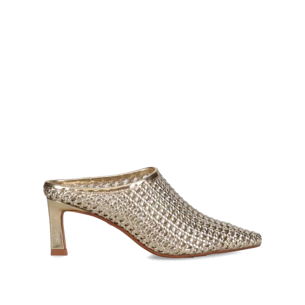 Χρυσό πλεκτό mule