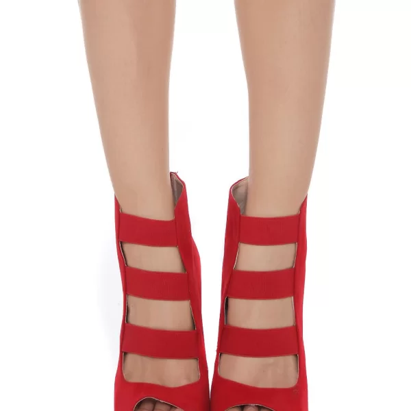 Shoes Bazaar - Κόκκινα Γυναικεία Πέδιλα Jlo