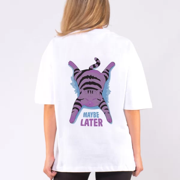 C1154 | Maybe Later - Oversized Άσπρο C1154