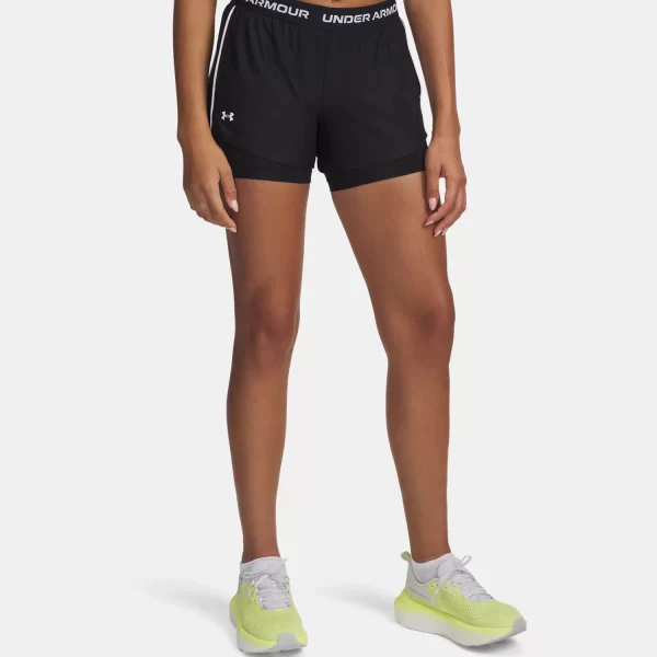 UNDER ARMOUR TECH PLAY UP 2-IN-1 SHORTS ΜΑΥΡΟ