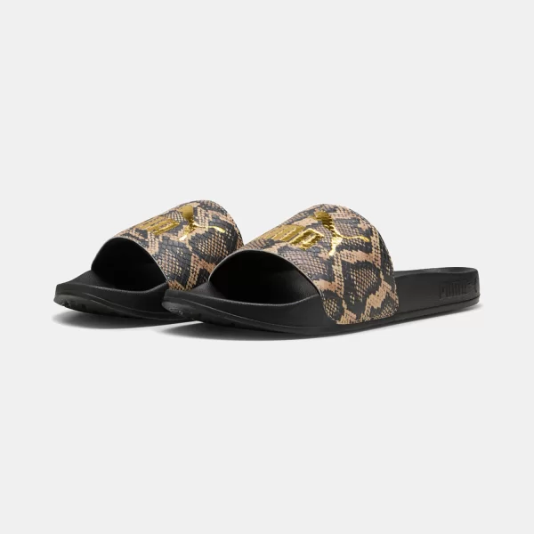 PUMA WOMEN'S LEADCAT 2.0 SNAKE CHIC SLIDES ΜΑΥΡΟ