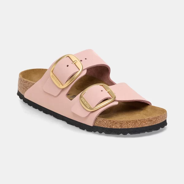 BIRKENSTOCK ARIZONA BIG BUCKLE NUBUCK LEATHER SANDALS - NARROW FIT ΡΟΖ
