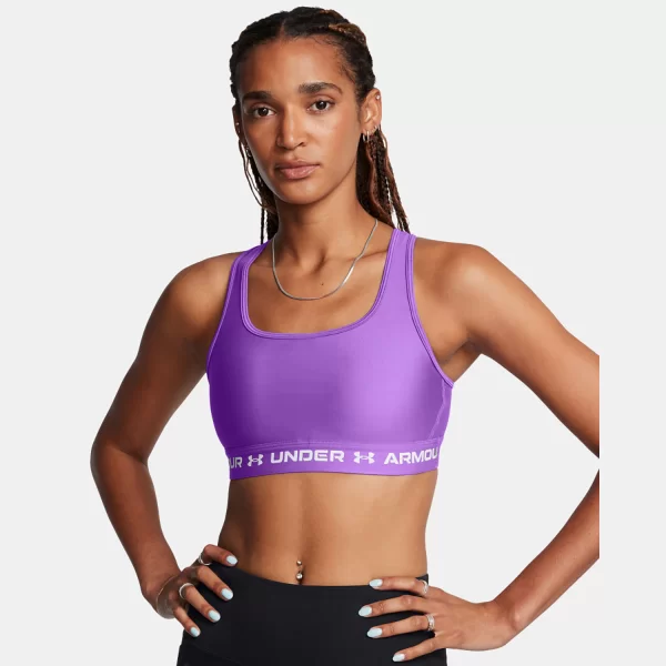 UNDER ARMOUR MID CROSSBACK SPORTS BRA ΜΩΒ