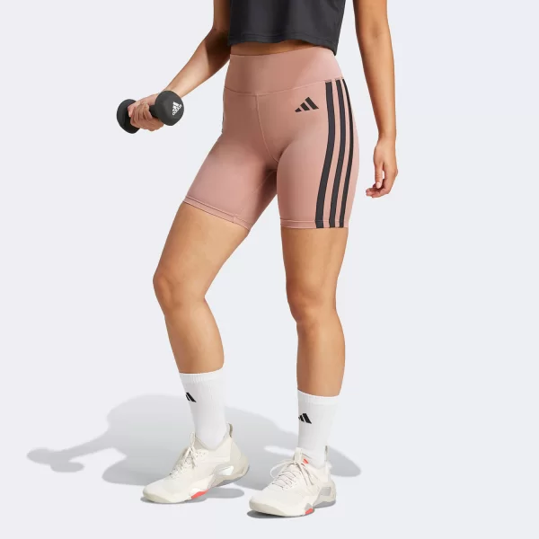 ADIDAS OPTIME ESSENTIALS 3-STRIPES SHORT LEGGINGS ΚΑΦΕ