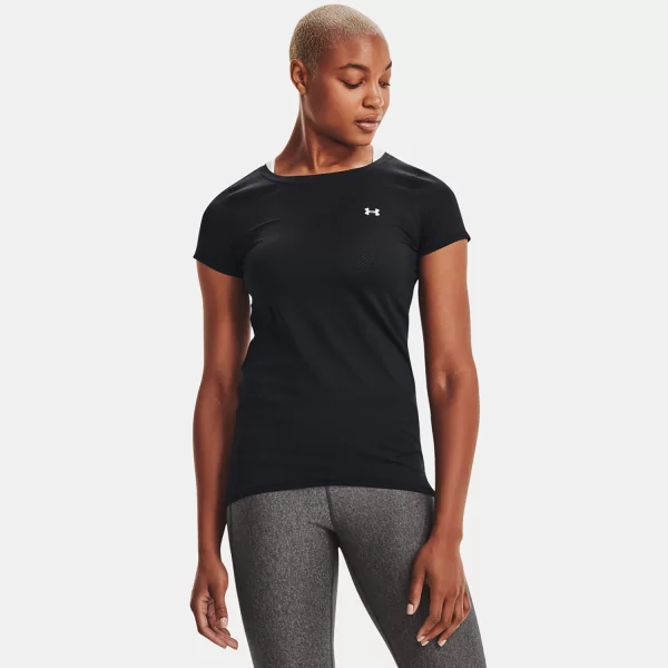 UNDER ARMOUR HEATGEAR ARMOUR T-SHIRT ΜΑΥΡΟ