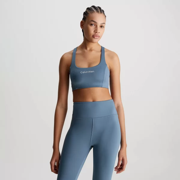 CALVIN KLEIN MEDIUM IMPACT SPORTS BRA ΜΠΛΕ