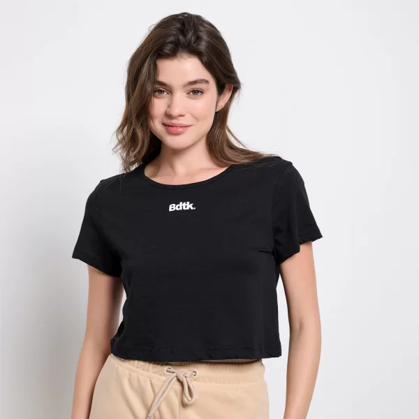 BDTK CROPPED T-SHIRT ΜΑΥΡΟ