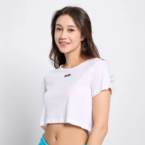 BDTK CROPPED T-SHIRT ΑΣΠΡΟ