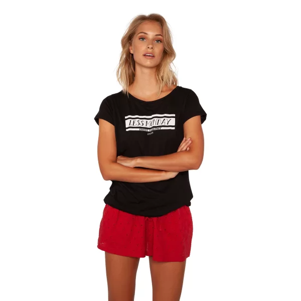 PROTEST TALLEY T-SHIRT ΜΑΥΡΟ