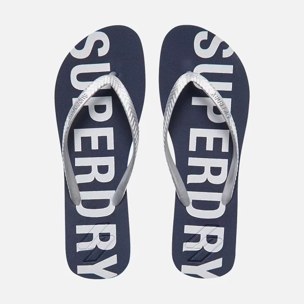 WOMEN'S SUPERDRY CODE ESSENTIAL FLIP FLOPS ΜΠΛΕ