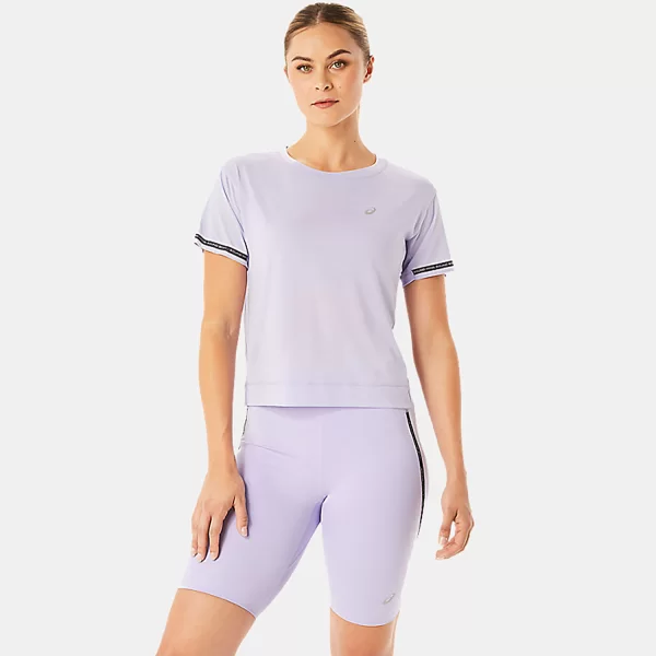 ASICS RACE CROPPED RUNNING T-SHIRT ΜΩΒ