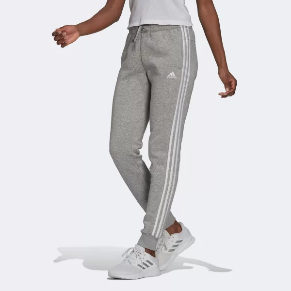 ADIDAS ESSENTIALS FLEECE 3-STRIPES PANTS ΓΚΡΙ