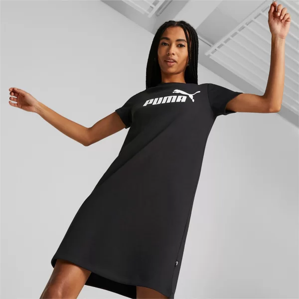 PUMA ESSENTIALS LOGO DRESS ΜΑΥΡΟ