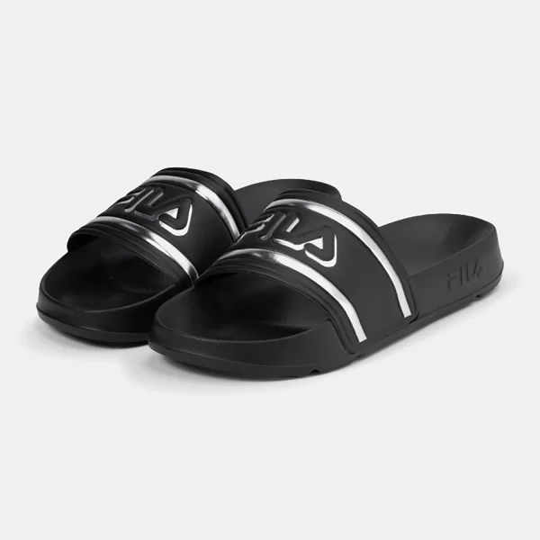 FILA WOMEN'S MORRO BAY LOGO SLIPPER ΜΑΥΡΟ
