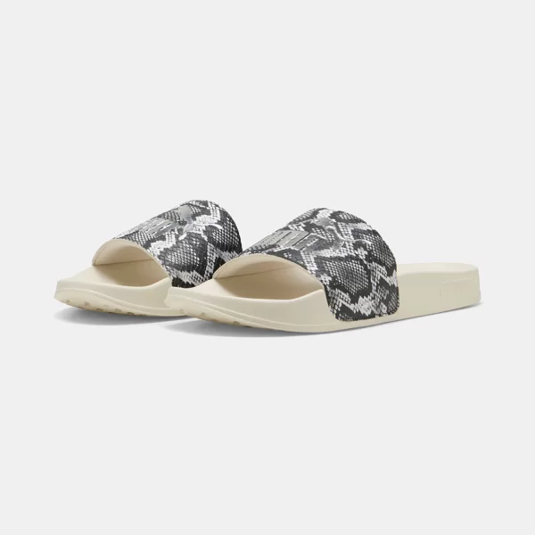 PUMA WOMEN'S LEADCAT 2.0 SNAKE CHIC SLIDES ΑΣΠΡΟ