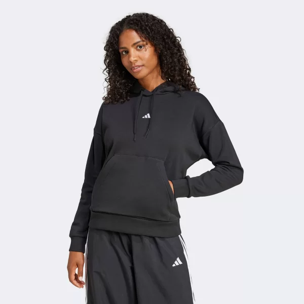 ADIDAS ESSENTIALS SMALL LOGO FEEL COZY HOODIE ΜΑΥΡΟ