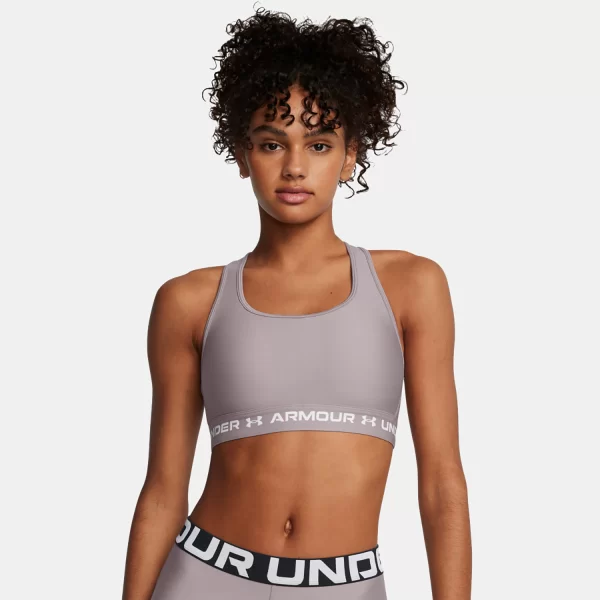 UNDER ARMOUR MID CROSSBACK SPORTS BRA ΓΚΡΙ