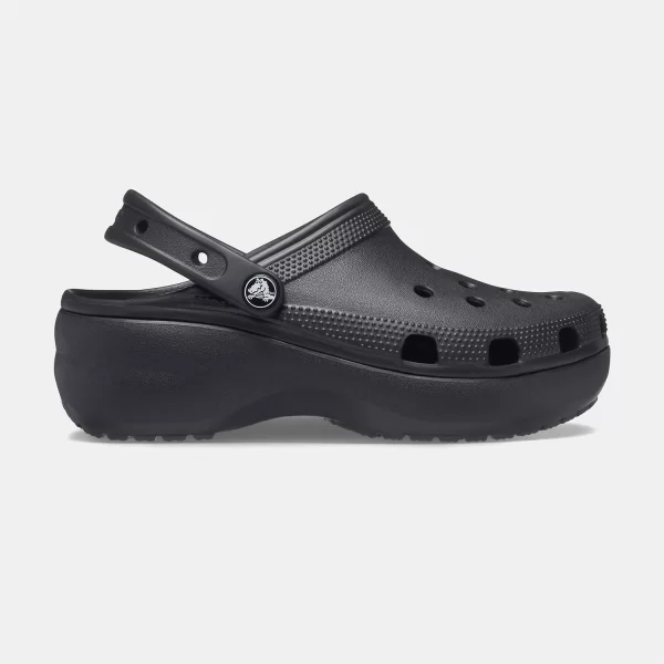 CROCS CLASSIC PLATFORM CLOG ΜΑΥΡΟ