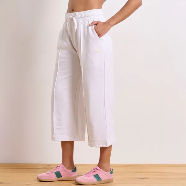 BDTK HIGH-WAISTED CAPRI PANTS ΑΣΠΡΟ