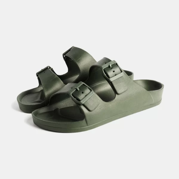 EMERSON MEN'S TWO-STRAP SLIDES ΧΑΚΙ