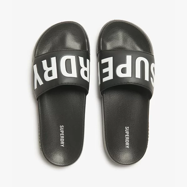 SUPERDRY D3 SDNA CORE POOL SLIDERS ΜΑΥΡΟ