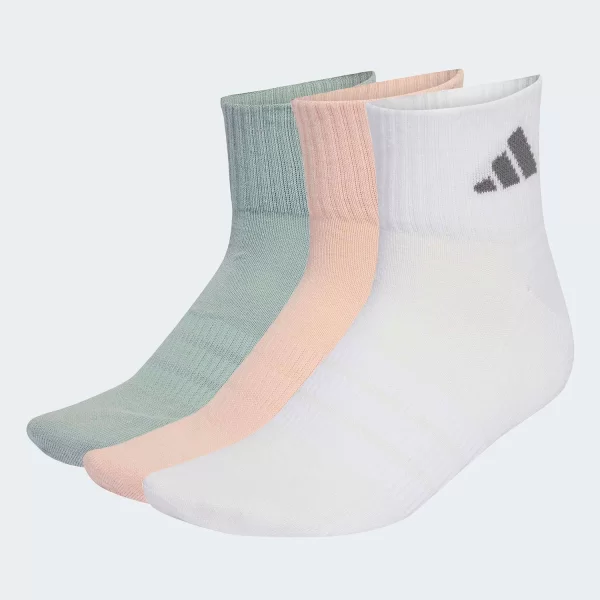 ADIDAS CUSHIONED SPORTSWEAR ANKLE SOCKS 3-PAIR PACK ΠΟΛΥΧΡΩΜΟ