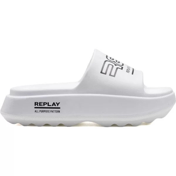 REPLAY λευκή σαγιονάρα BRIXY PRINT