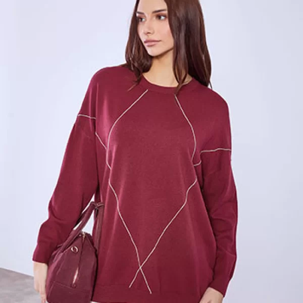 Πουλόβερ με μεταλλικές λεπτομέρειες SQ7642.4302+4