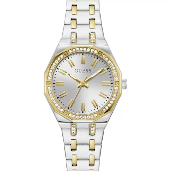 GUESS Pixie Crystals - GW0931L3, Silver & Gold case with Stainless Steel Bracelet